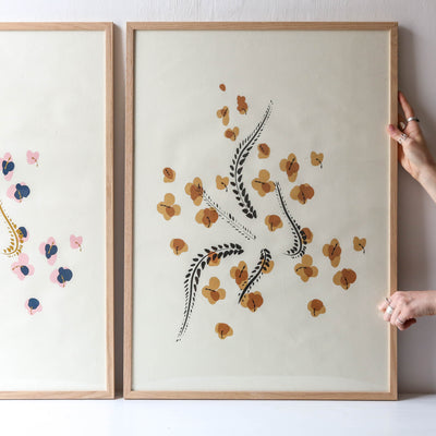 Sakura Ochre Print - 50 x 70cm