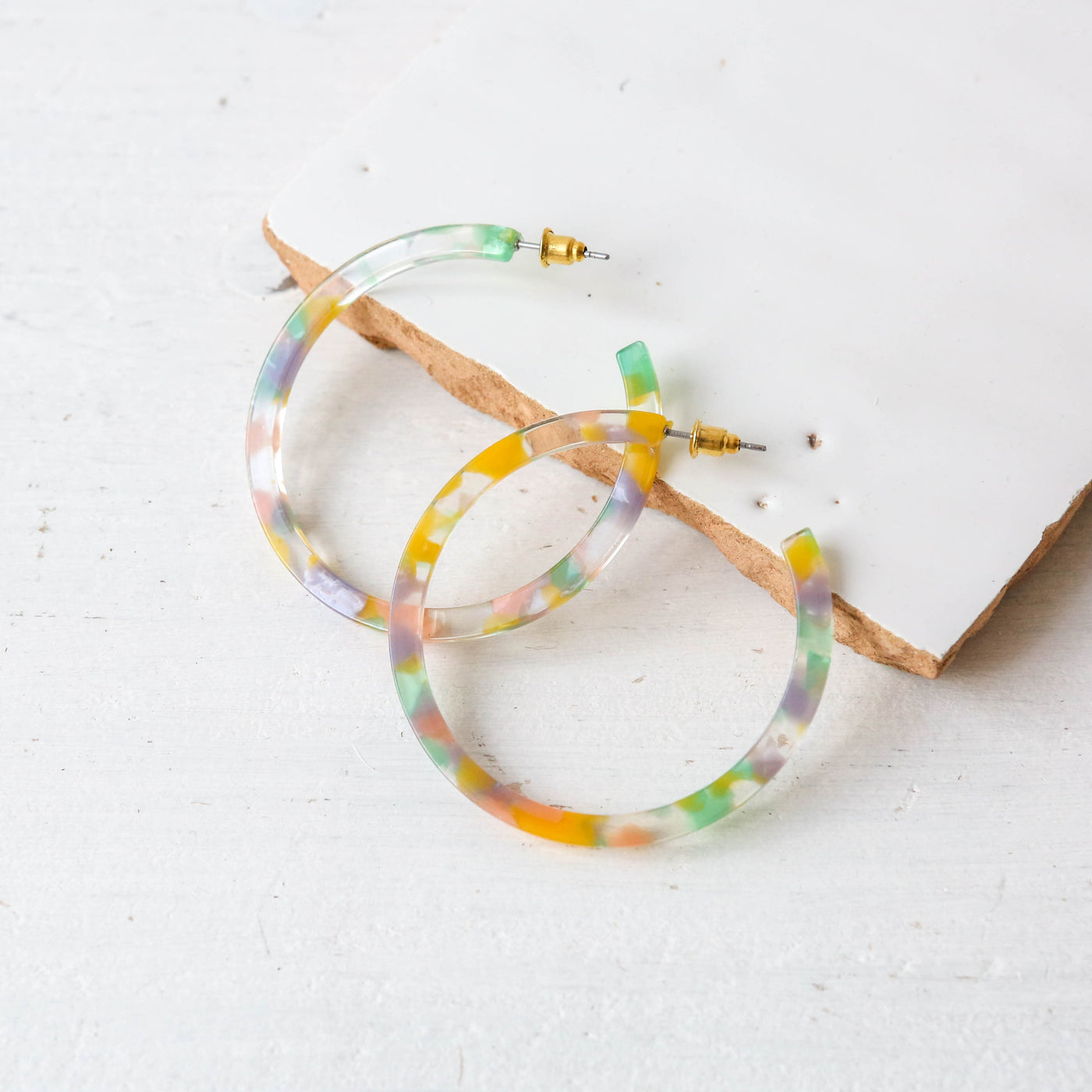 Sophia Resin Hoop Earrings