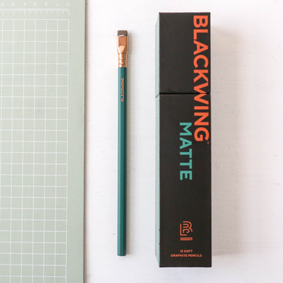 Box of 12 Blackwing Matte Green Pencils