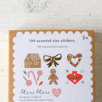Box of Festive Christmas Stickers - Gingerbread House