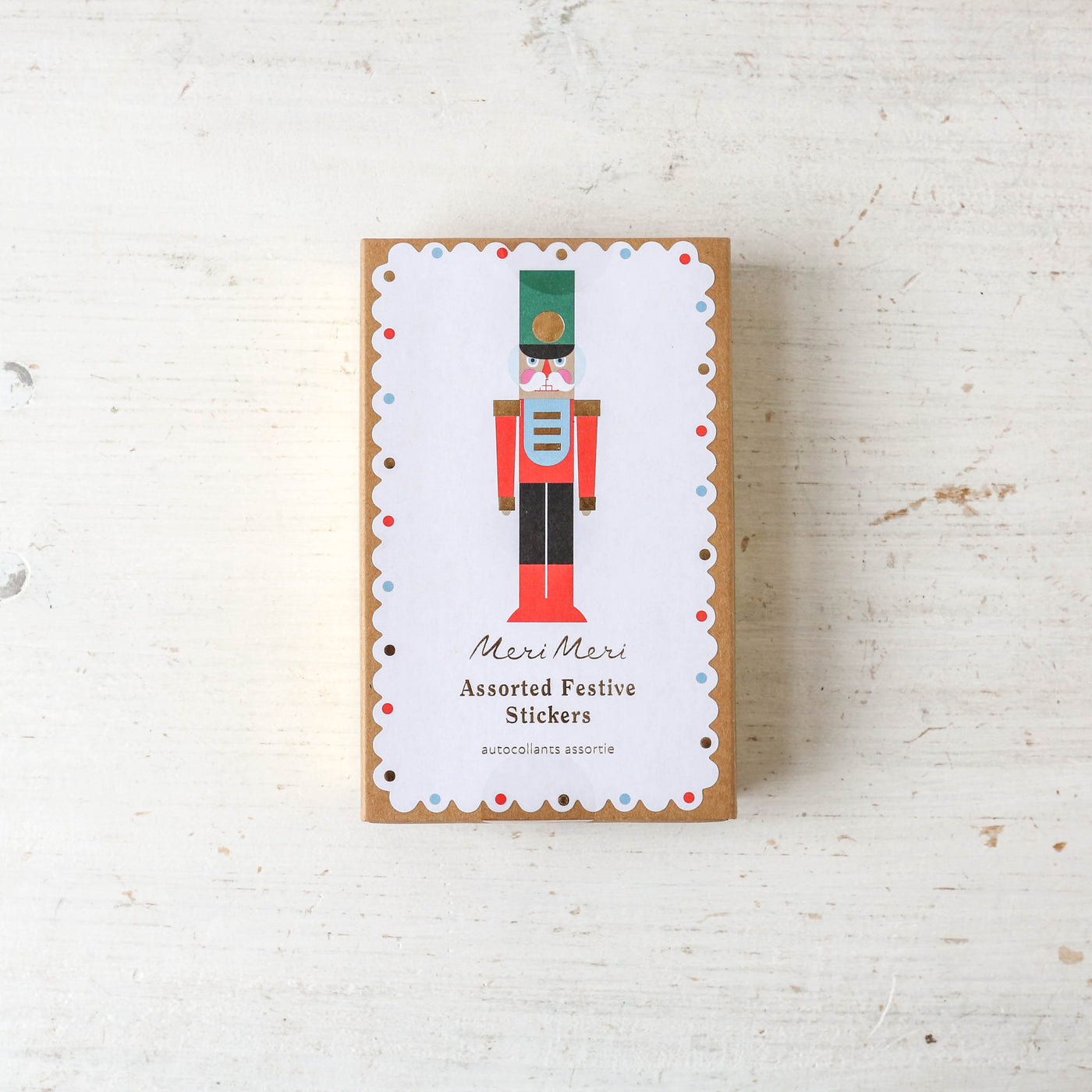 Box of Festive Christmas Stickers - Nutcracker