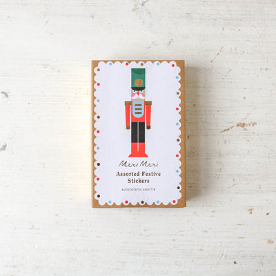Box of Festive Christmas Stickers - Nutcracker