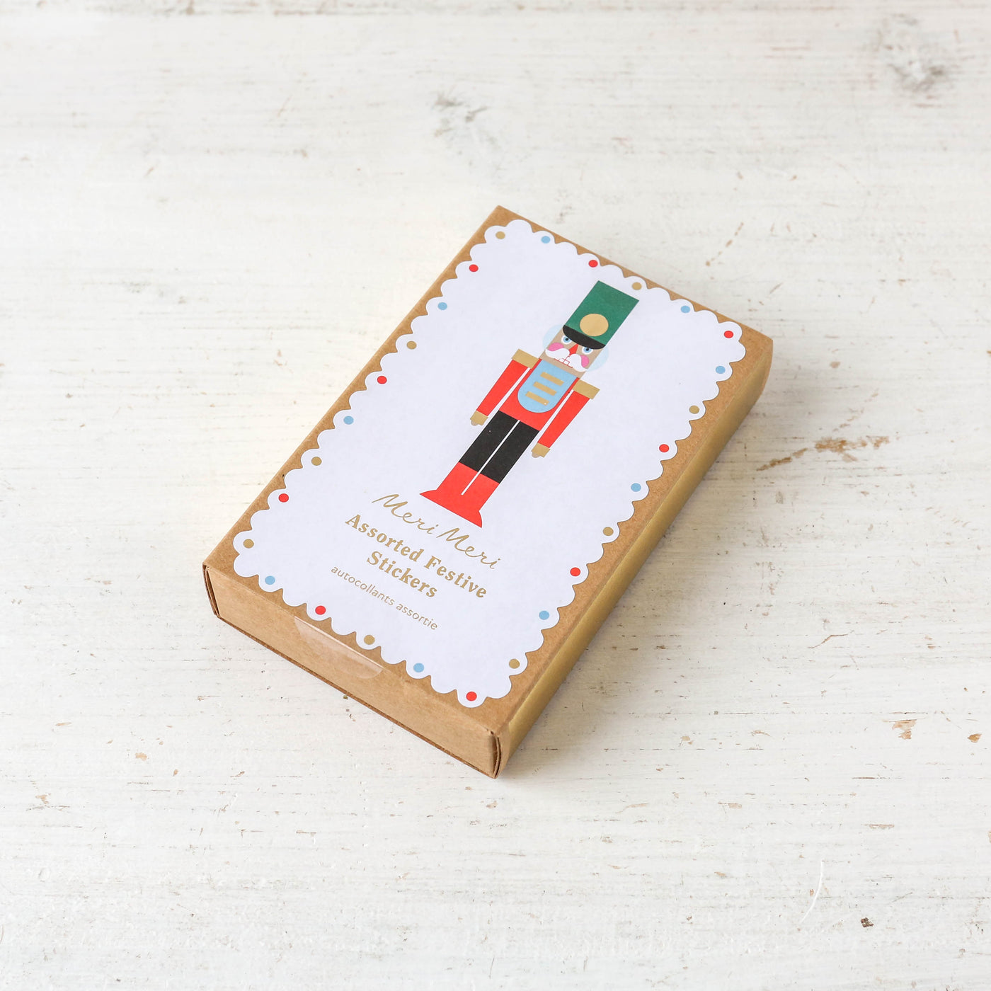 Box of Festive Christmas Stickers - Nutcracker