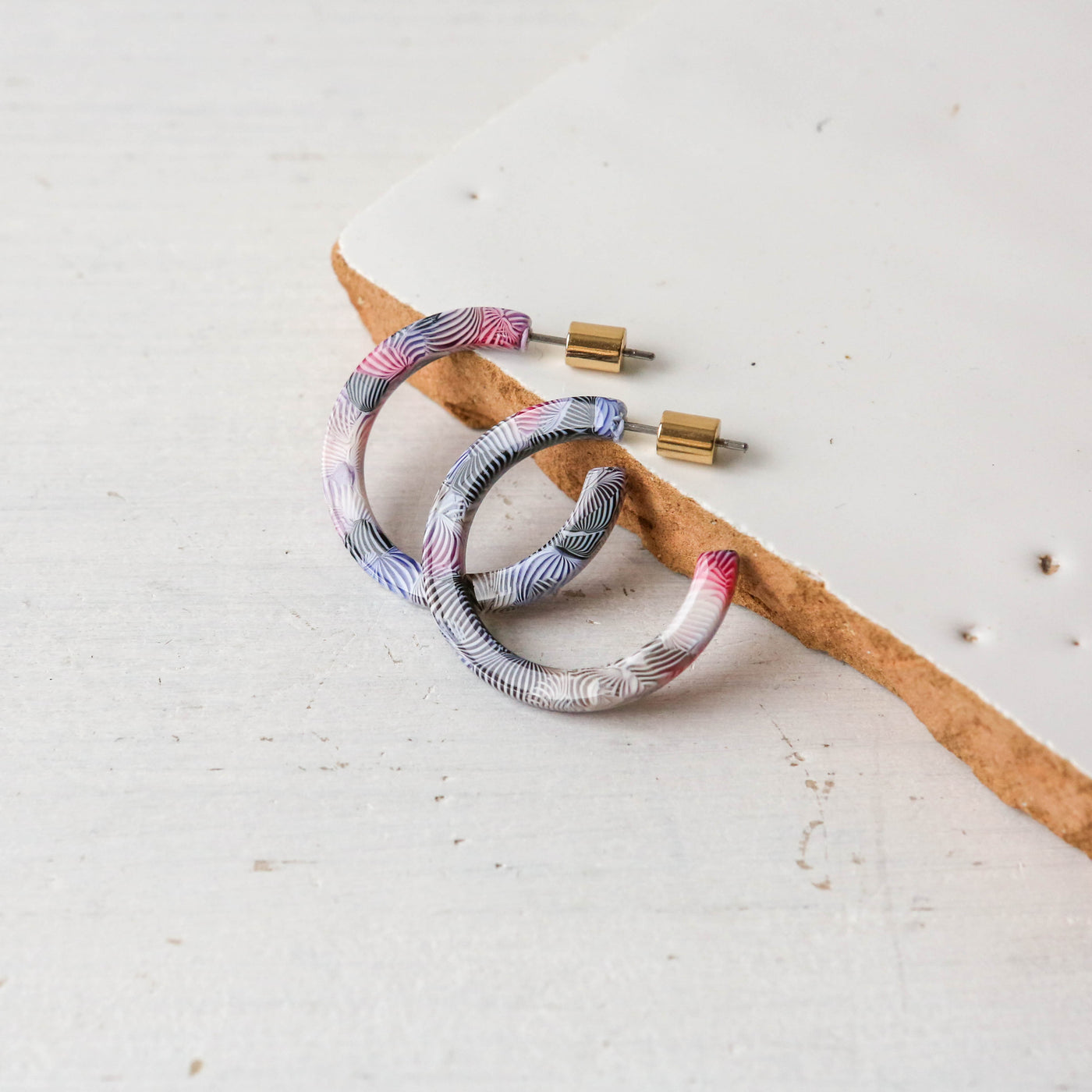 Isla Resin Hoop Earrings