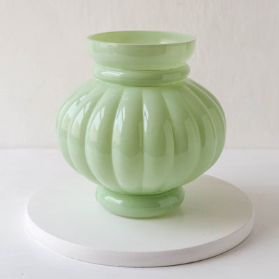 Light Green Glass Vase - Wipe Clean Only
