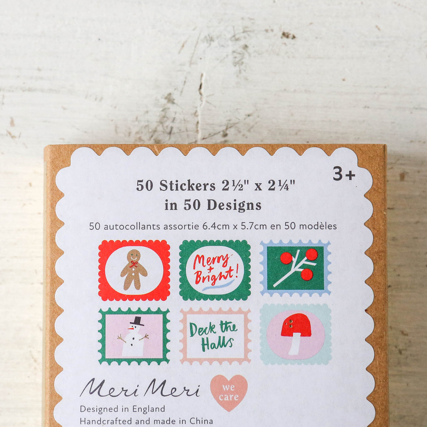Box of Festive Christmas Stickers - Christmas Tree