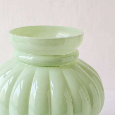 Light Green Glass Vase - Wipe Clean Only