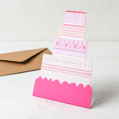 A Happy Cake Die-Cut Greetings Card