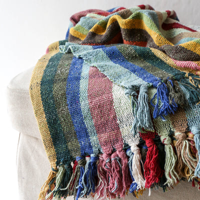 Elmy Recycled Cotton Throw - Orange