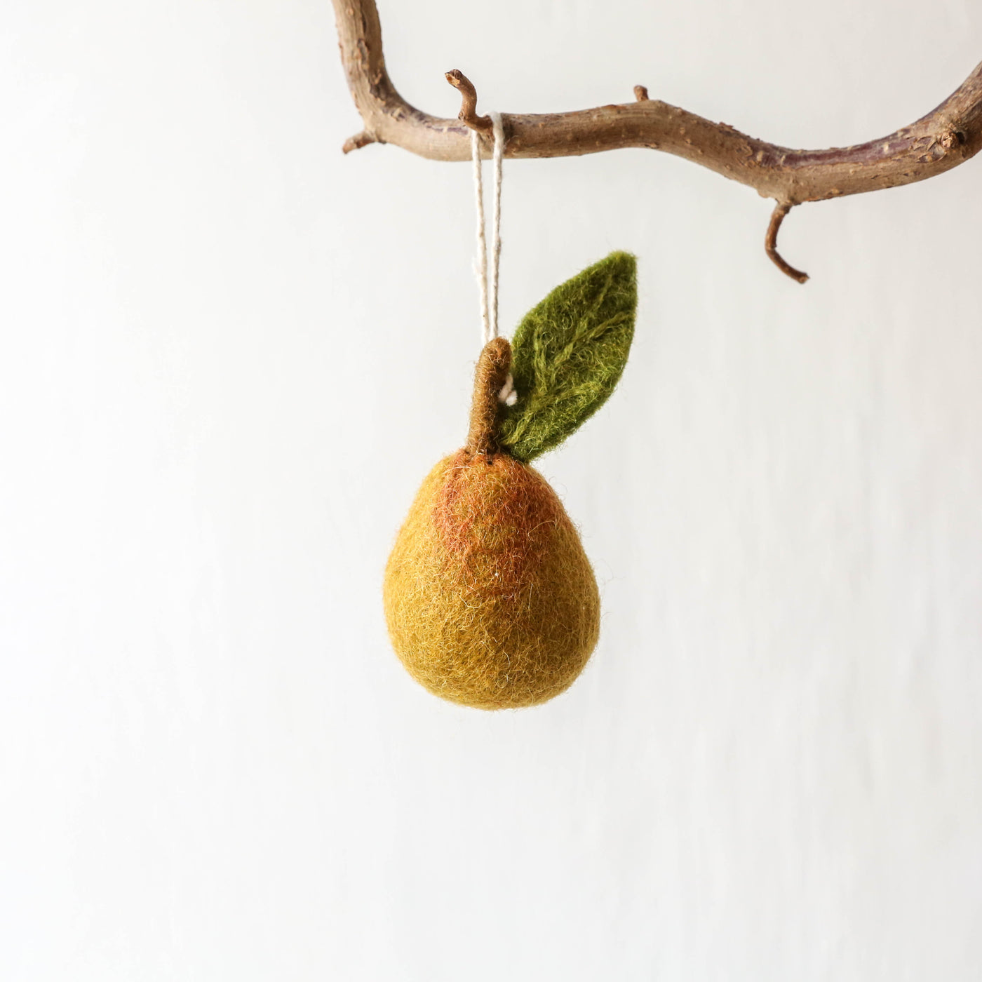 Yellow Pear Felt Hanging Decoration