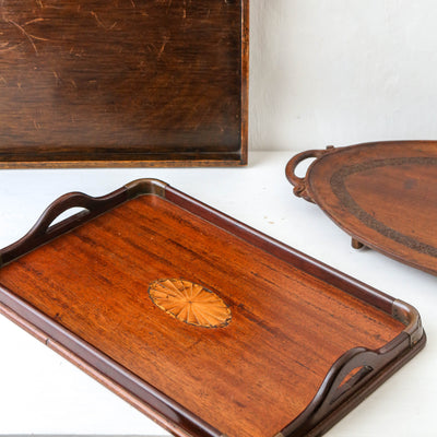Pretty Vintage Tray with Inlay Design