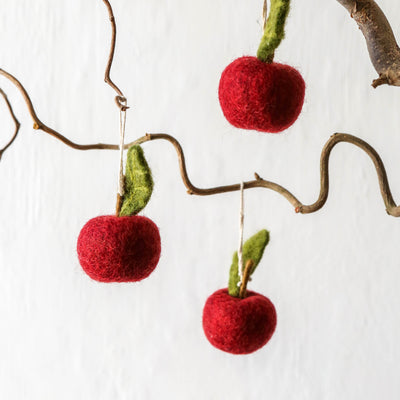Red Apple Felt Hanging Decoration