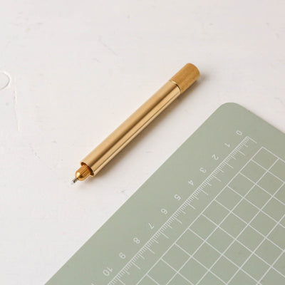 The Lumos Mini in Brass - Refillable Pen with Multiple Tips