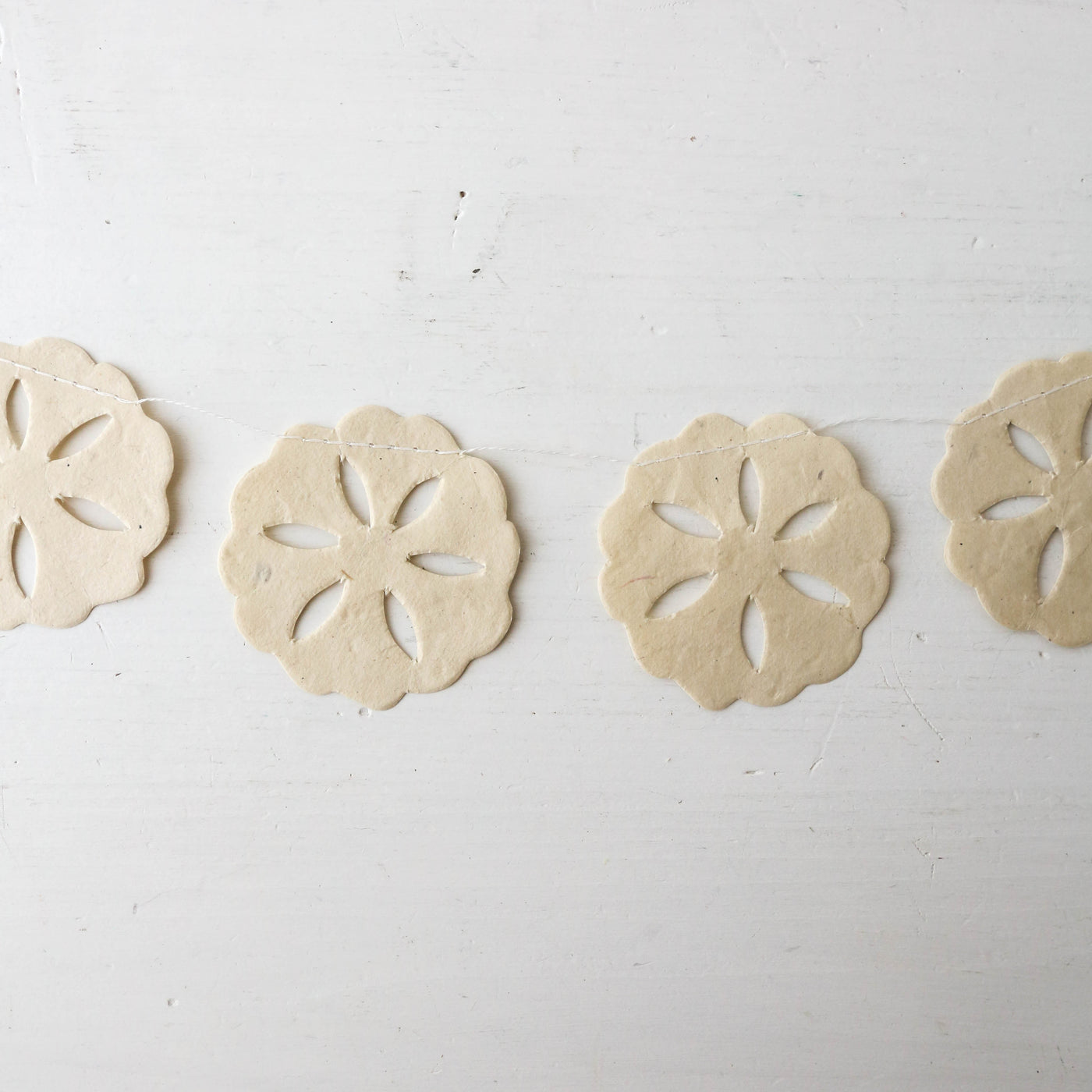 Mallow Garland - White