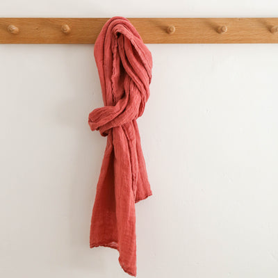 Soft Linen Scarf - Rose