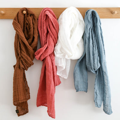 Soft Linen Scarf - Rose