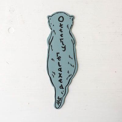 Otter Leather Bookmark