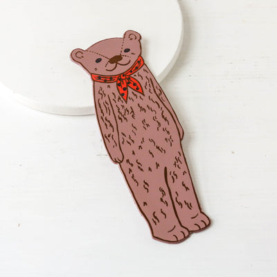 Bear Leather Bookmark