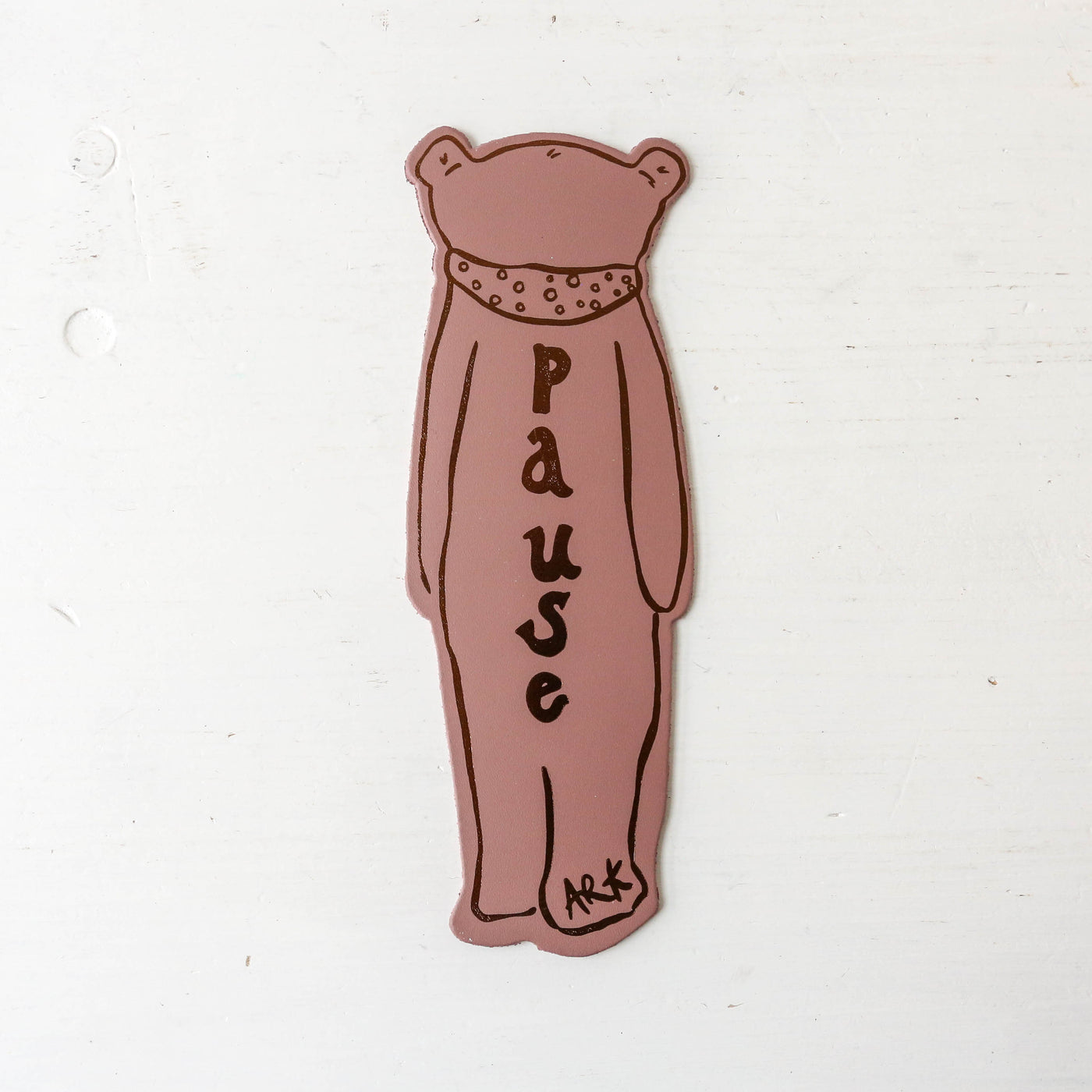 Bear Leather Bookmark