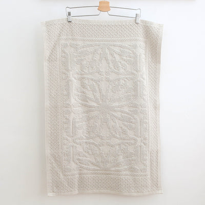 Woven Cotton Bath Mat - Cream