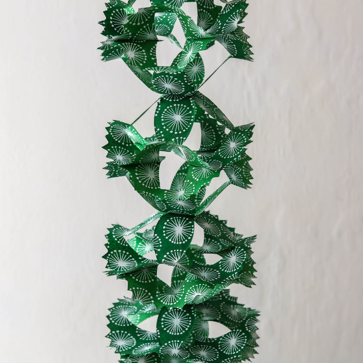 Honeycomb Paper Christmas Garland - Green