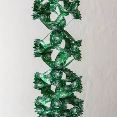 Honeycomb Paper Christmas Garland - Green
