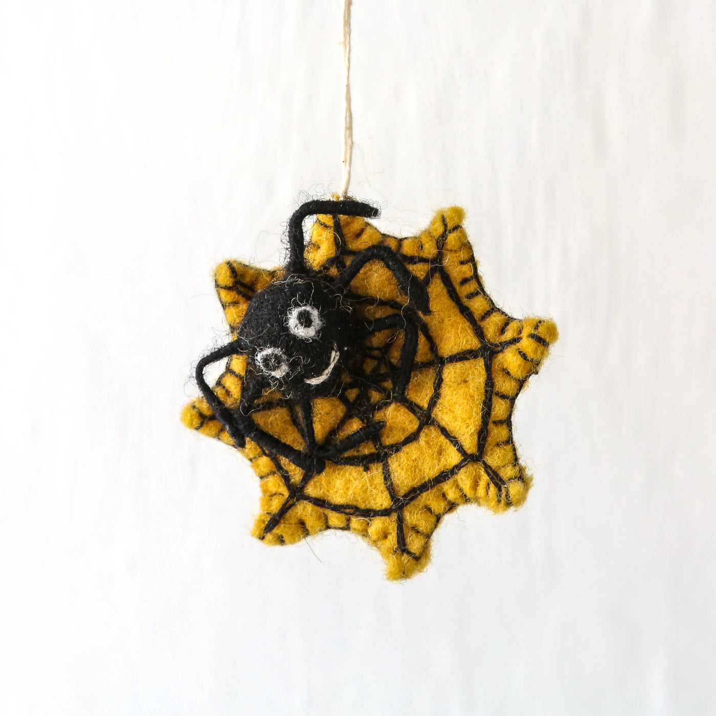 Spider on Web Felt Hanging Decoration