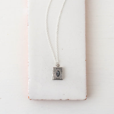 Forget-Me-Not Miniature Book Locket
