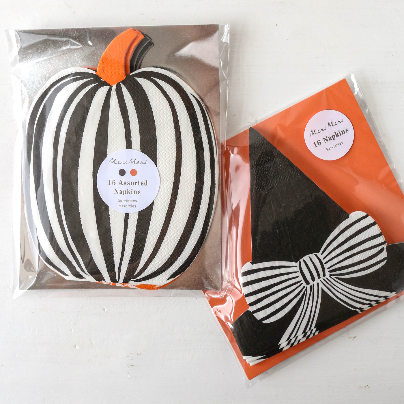 Stripe Pumpkin Paper Napkins