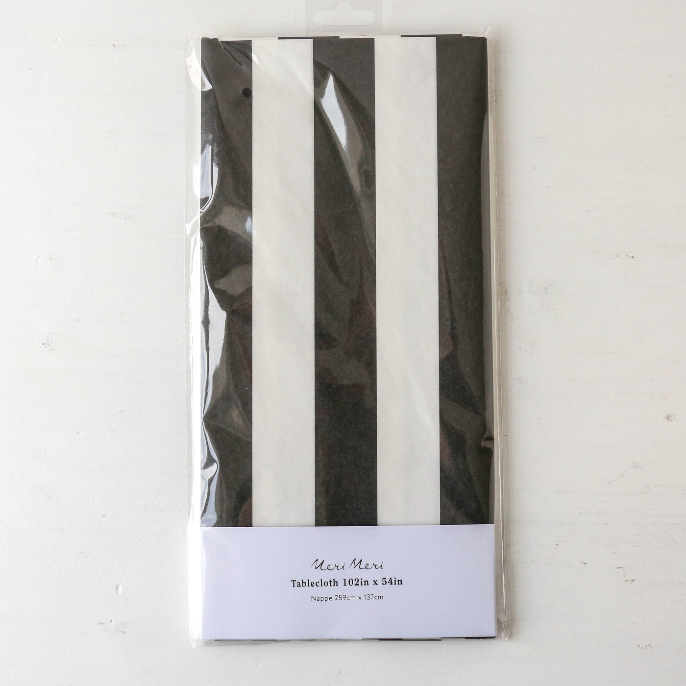 Black Striped Tablecloth