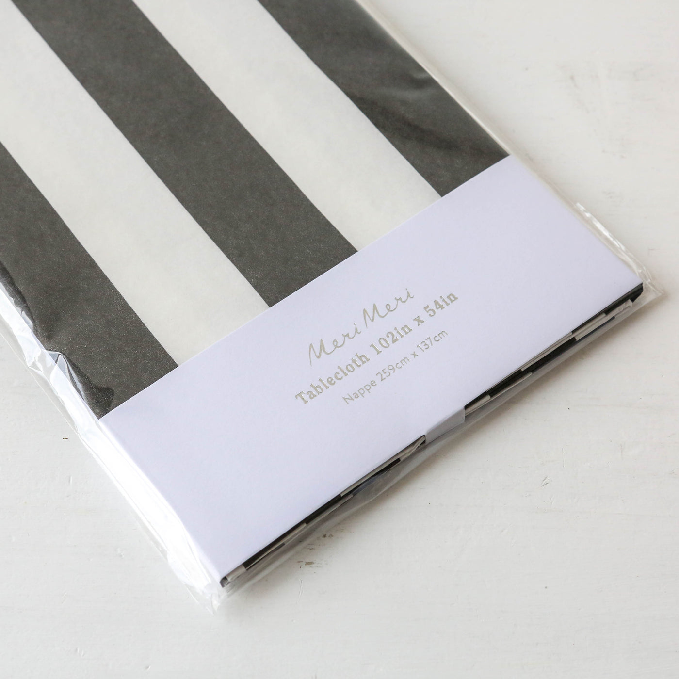 Black Striped Tablecloth