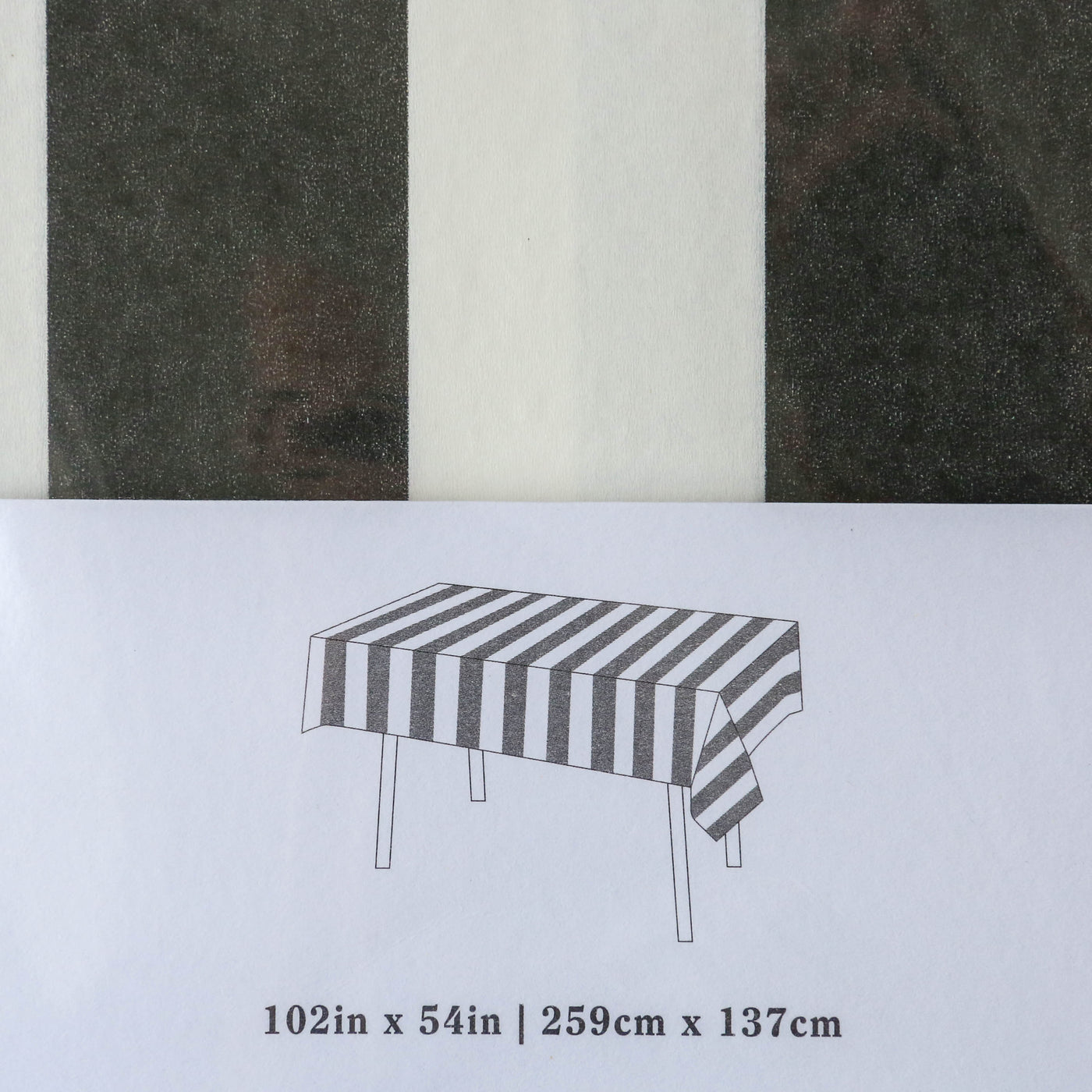 Black Striped Tablecloth