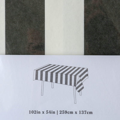 Black Striped Tablecloth