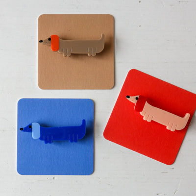 Super Cute Sausage Dog Brooch
