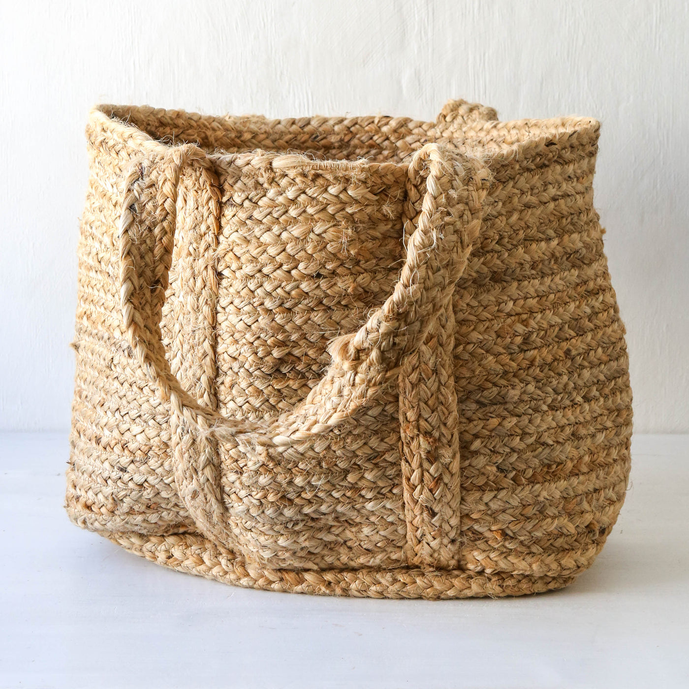 Jute Braided Storage Basket - Medium