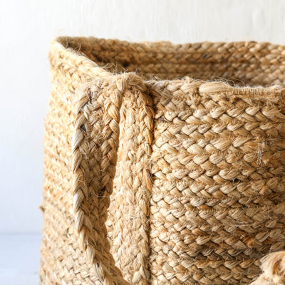 Jute Braided Storage Basket - Medium