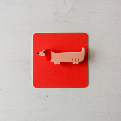 Super Cute Sausage Dog Brooch