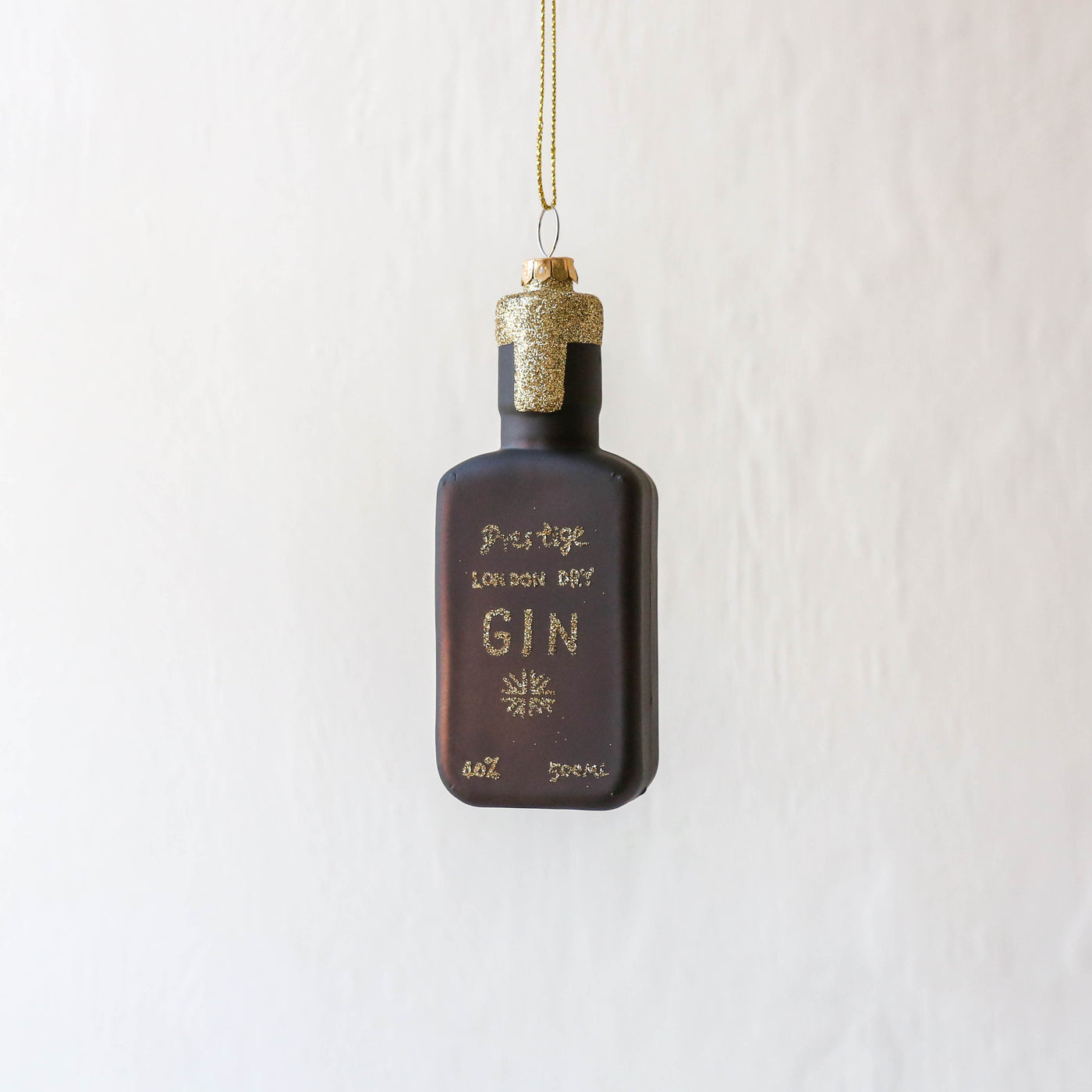 SALE Bottle of Gin Glass Tree Decoration