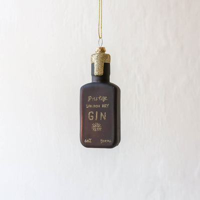Bottle of Gin Glass Tree Decoration