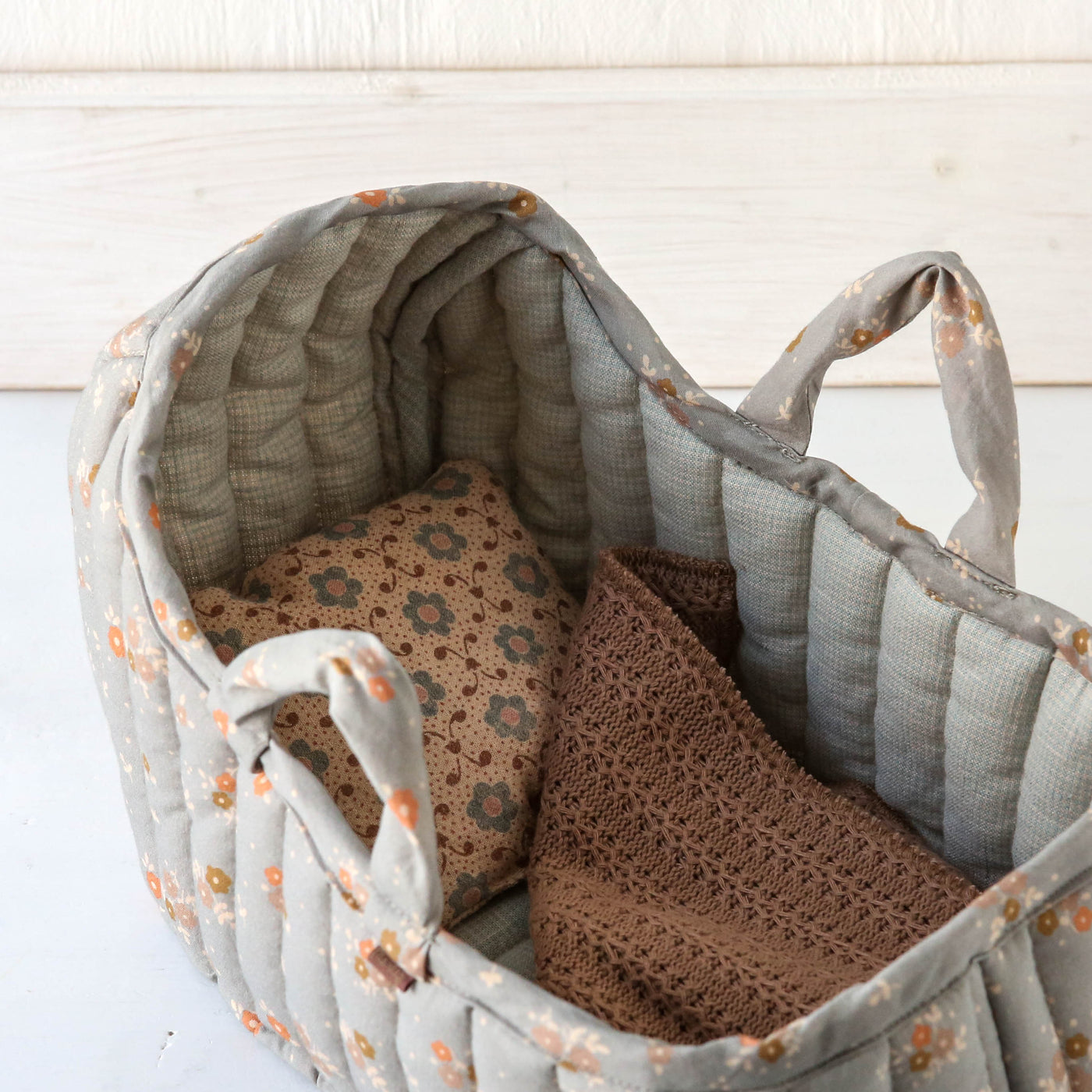 Maileg Large Carry Cot - Blue