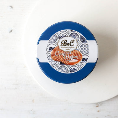 Caramel Wafers in a Delft Design Gift Tin