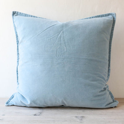 Cotton Velvet Cushion Cover - Nordic Sky