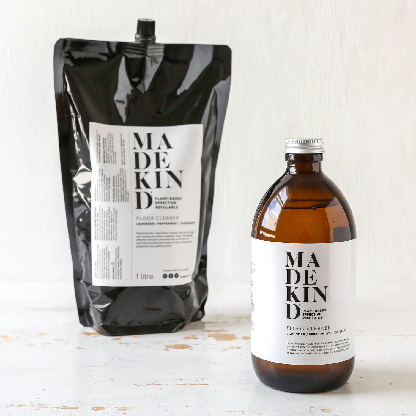 Natural Floor Cleaner - Glass Bottle or Refill Pouch