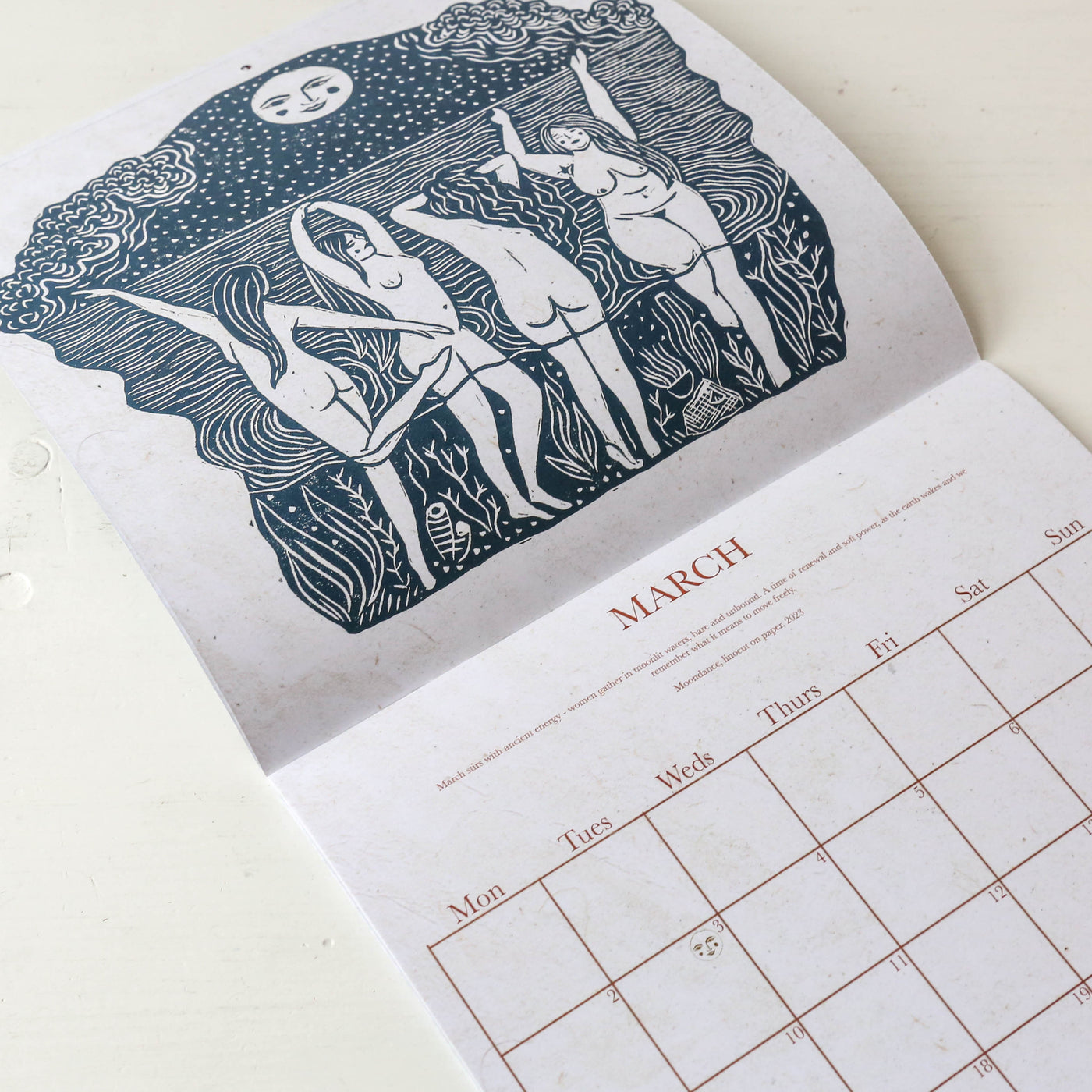 2026 Wild Women Linocut Wall Calendar