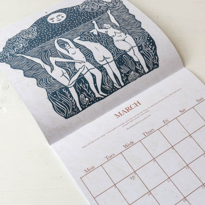 2026 Wild Women Linocut Wall Calendar