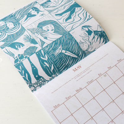 2026 Wild Women Linocut Wall Calendar