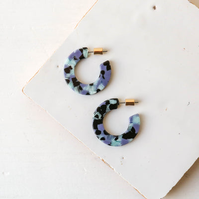Sylvia Resin Hoop Earrings