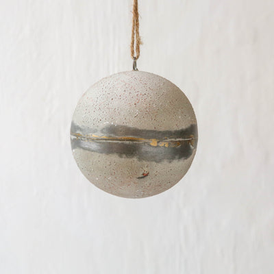 7.5cm Aged Zinc Bauble