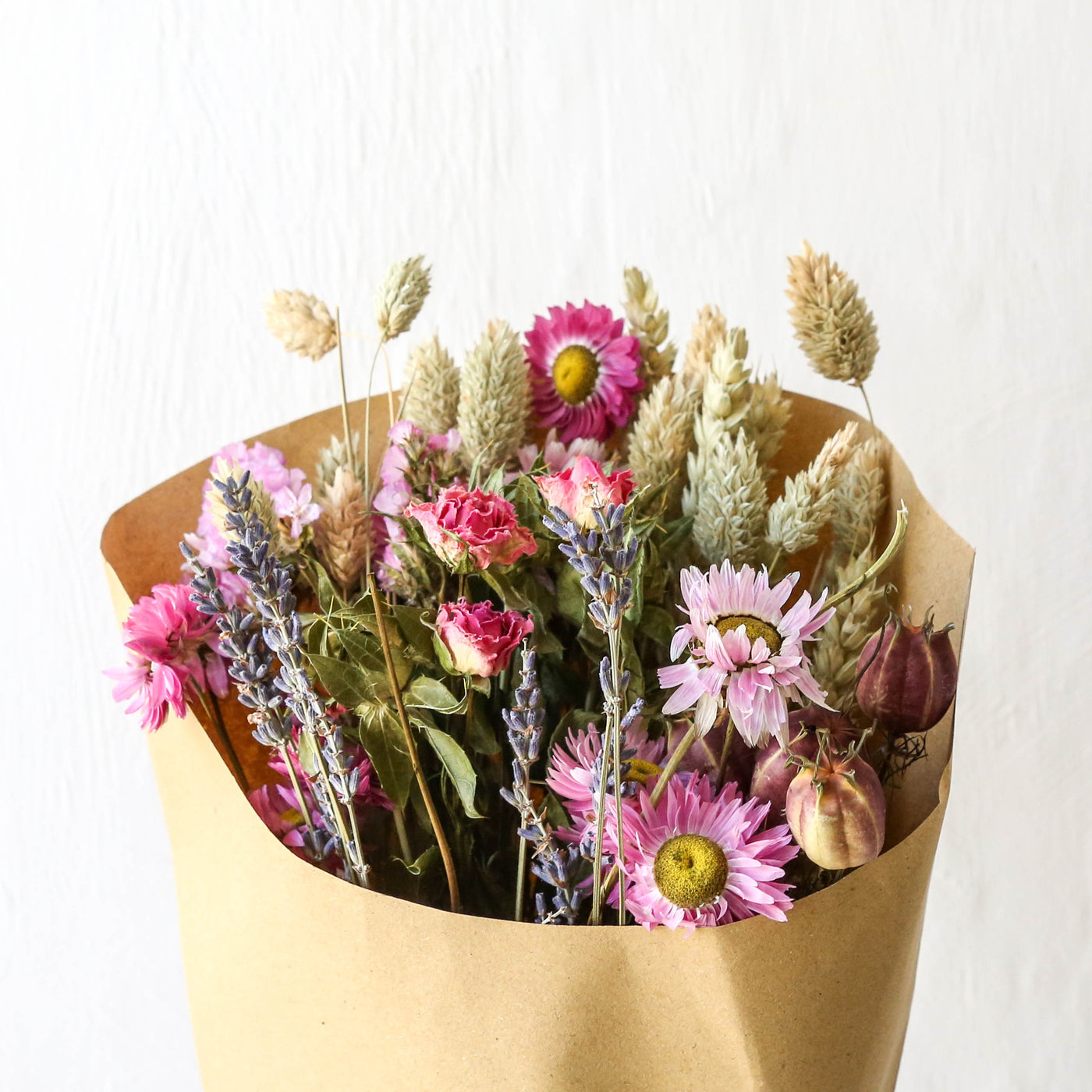 Small Dried Flower Bouquet - Pinks