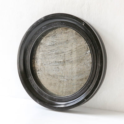 Distressed Rustic Round Mirror